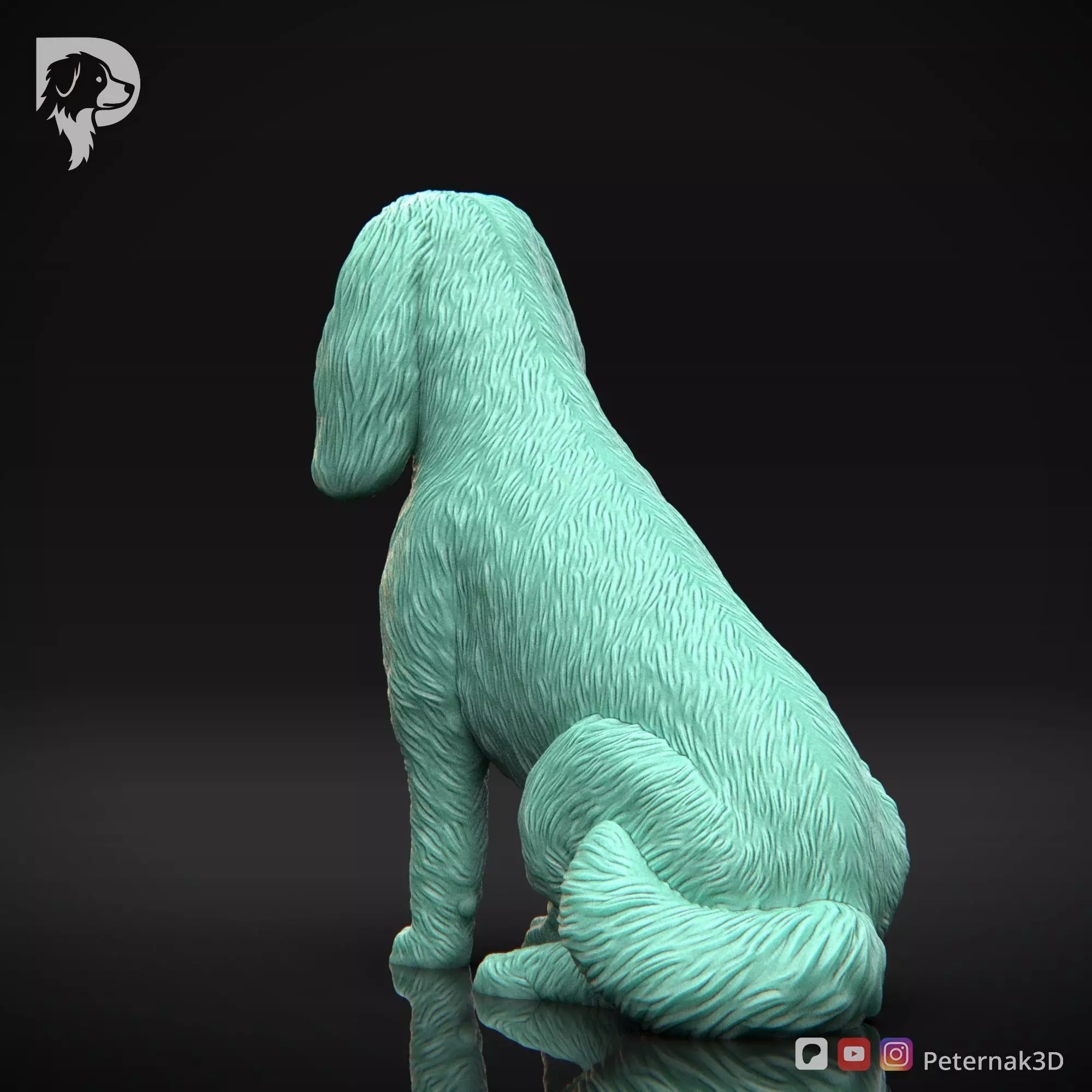 Dog 3D Print Model Cavalier King Charles Spaniel Pose 04 STL 3D print model_8