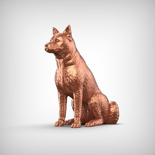 Canaan Dog 3D Print Model Pose 04 3D print model