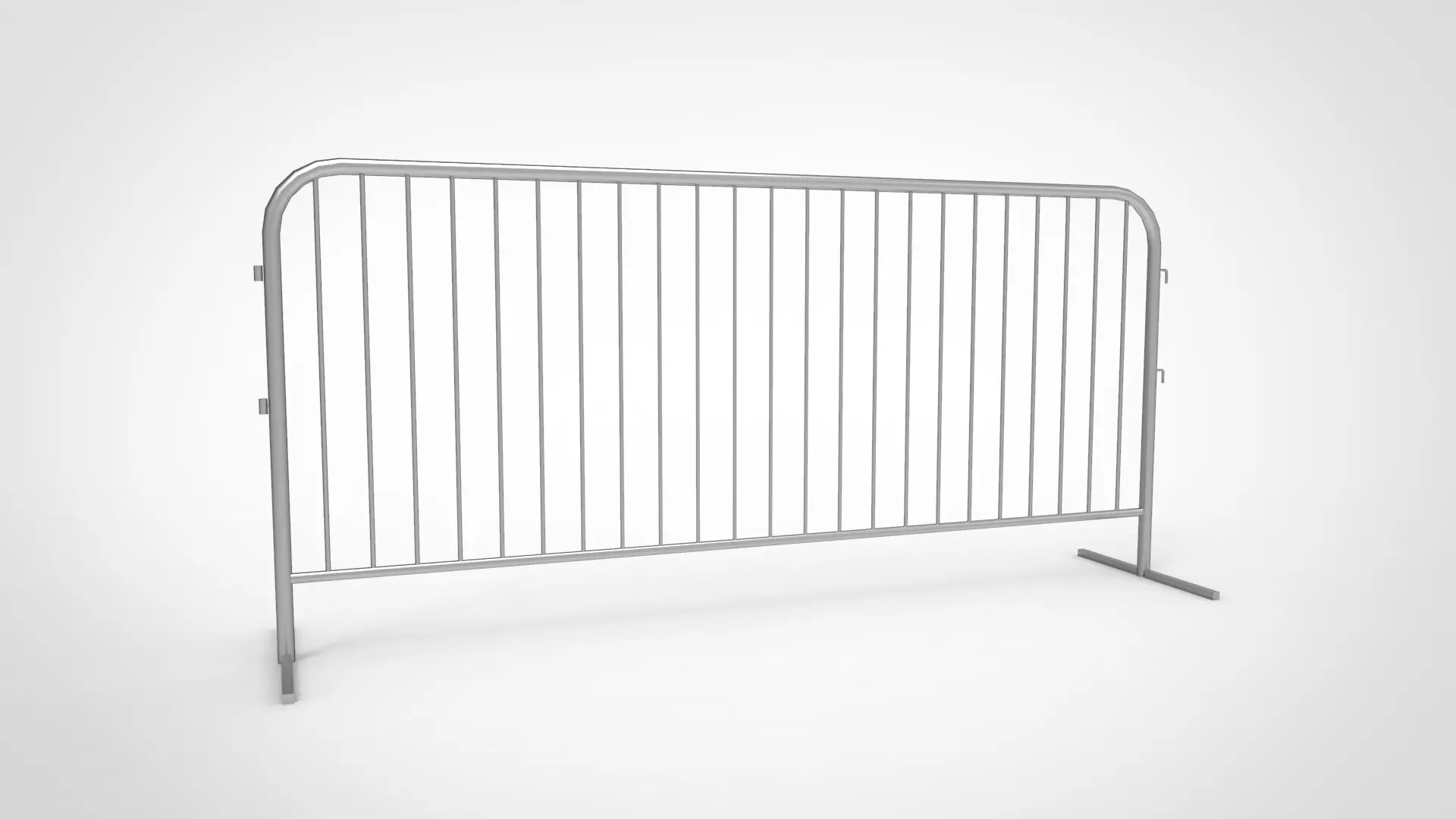 road barrier type steel 3D model_0