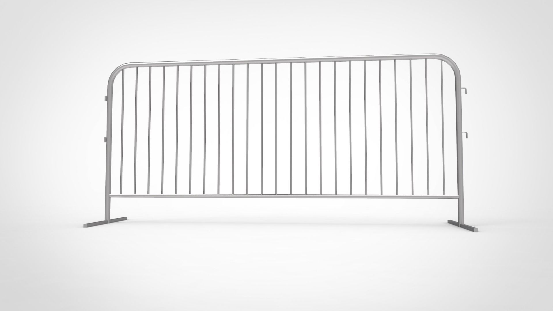 road barrier type steel 3D model_4