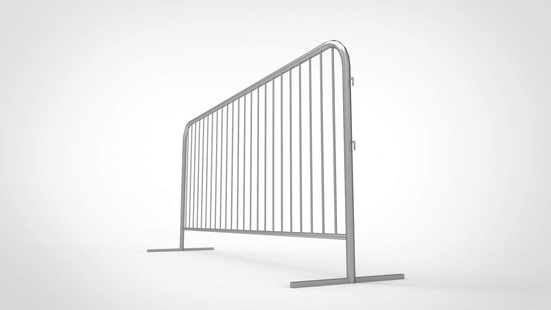 road barrier type steel 3D model_2