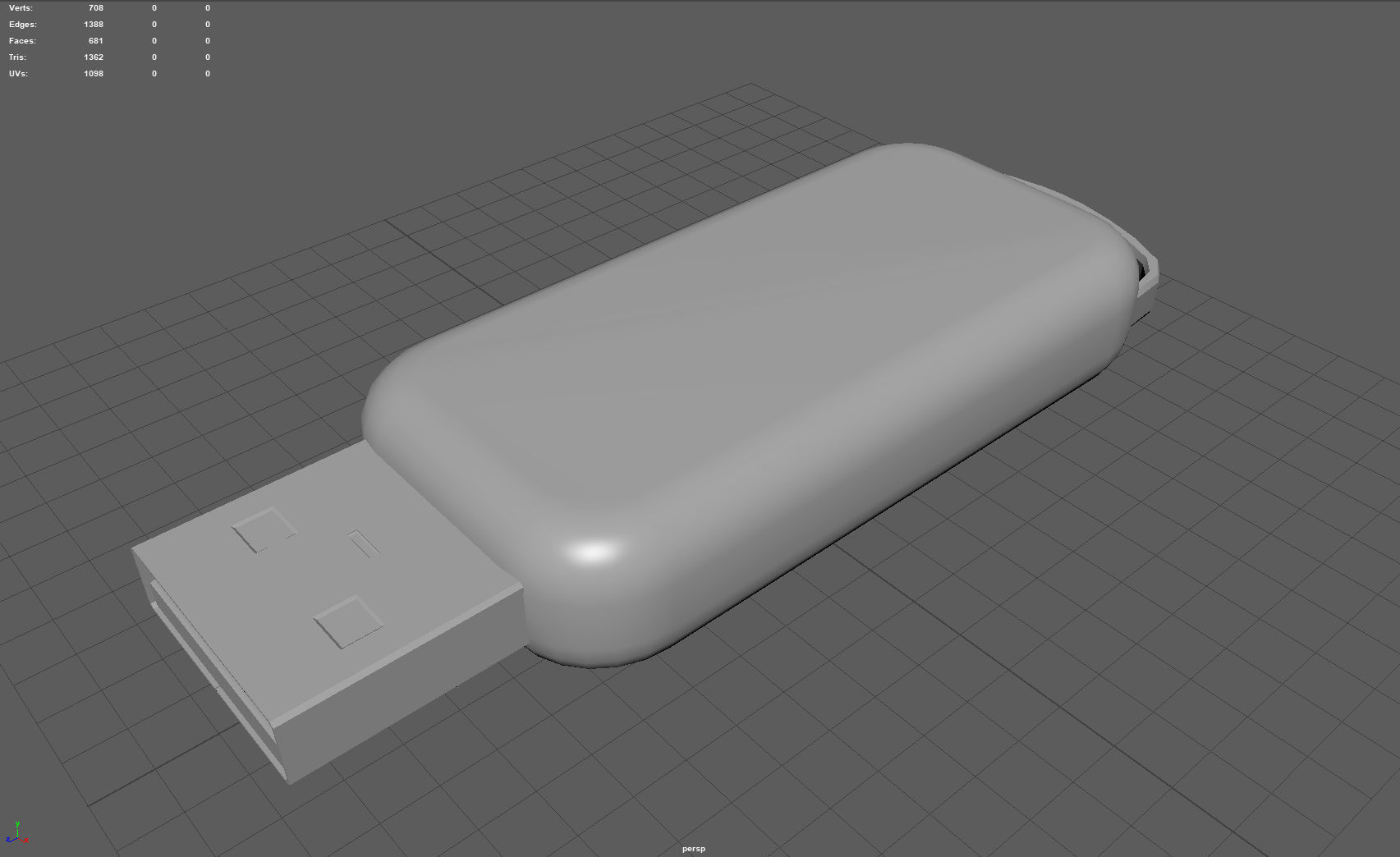 Pen Drive Low-poly 3D model_5