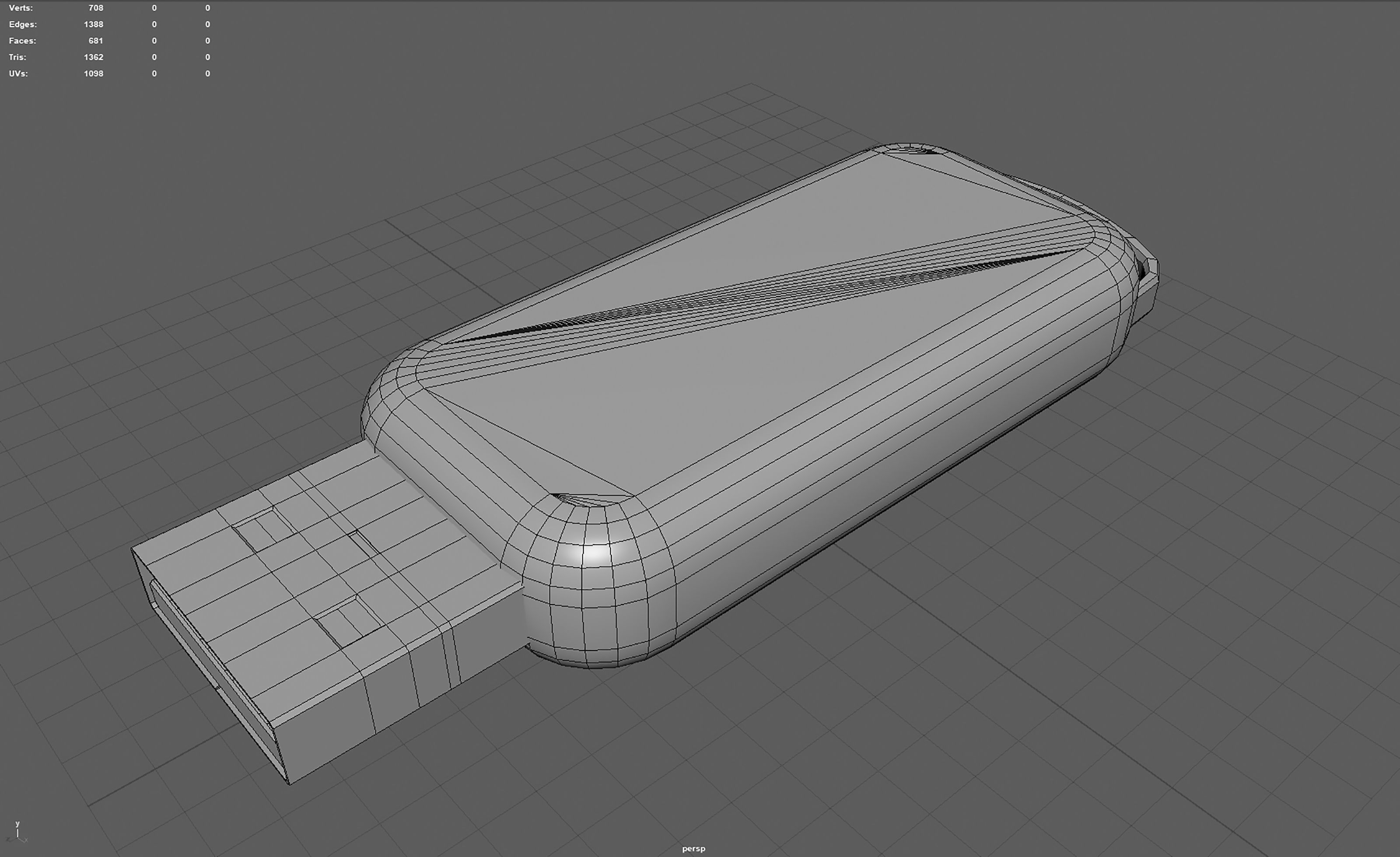 Pen Drive Low-poly 3D model_11