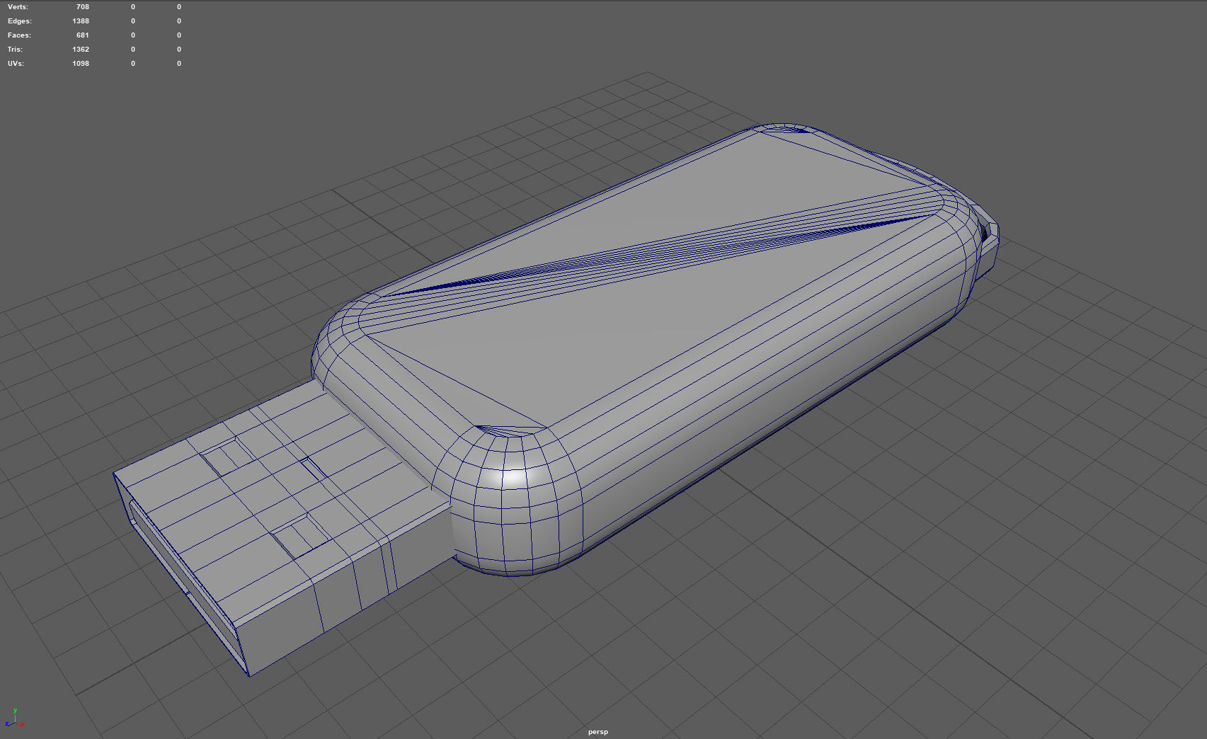 Pen Drive Low-poly 3D model_6