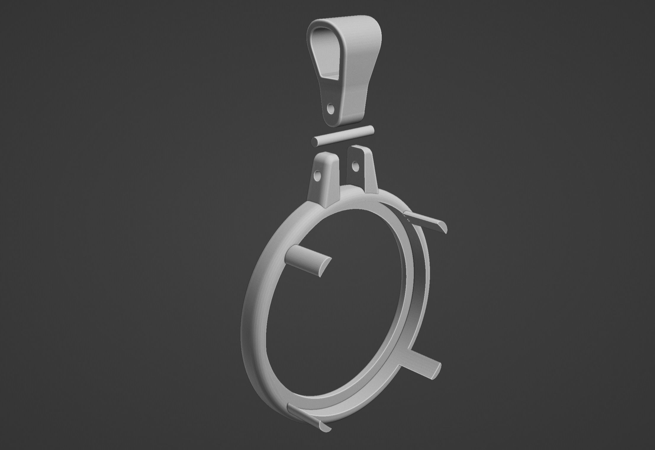 15 gram gold Chinese panda dollar frame mount 3D print model_8