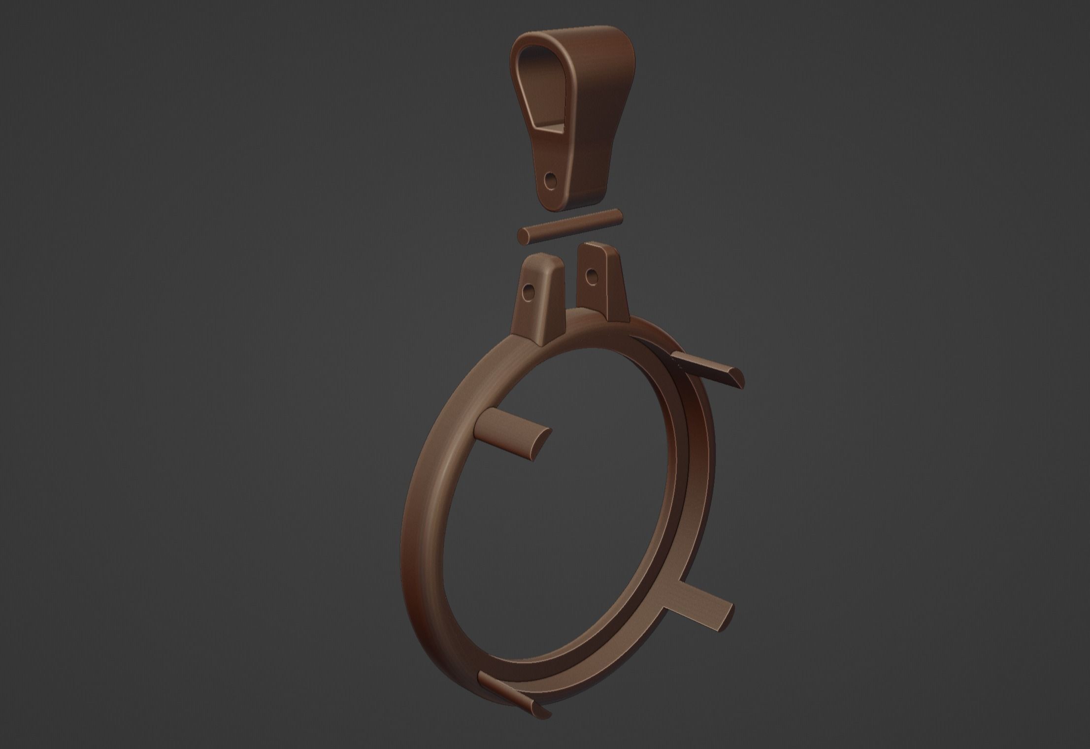 15 gram gold Chinese panda dollar frame mount 3D print model_7