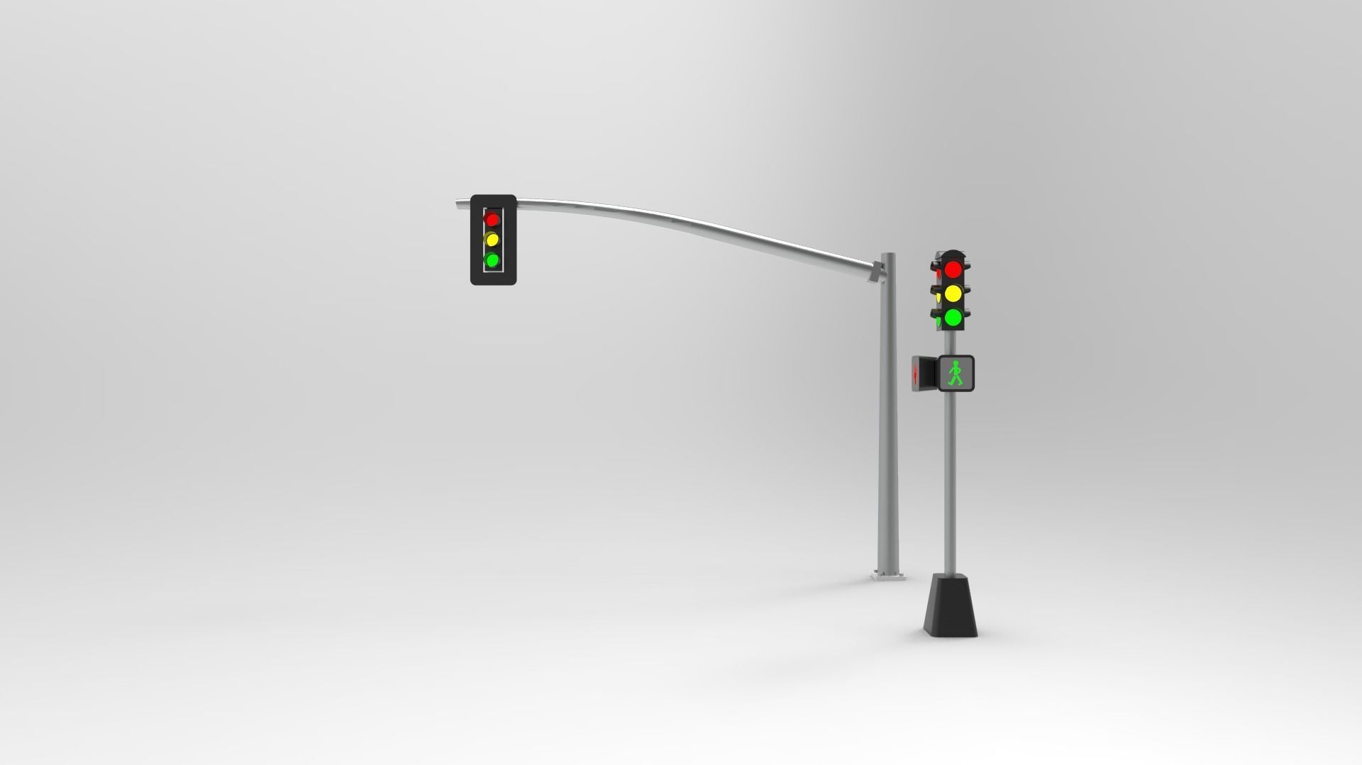 Street Traffic light 3D model_4
