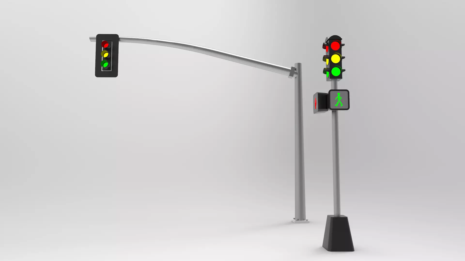Street Traffic light 3D model_0