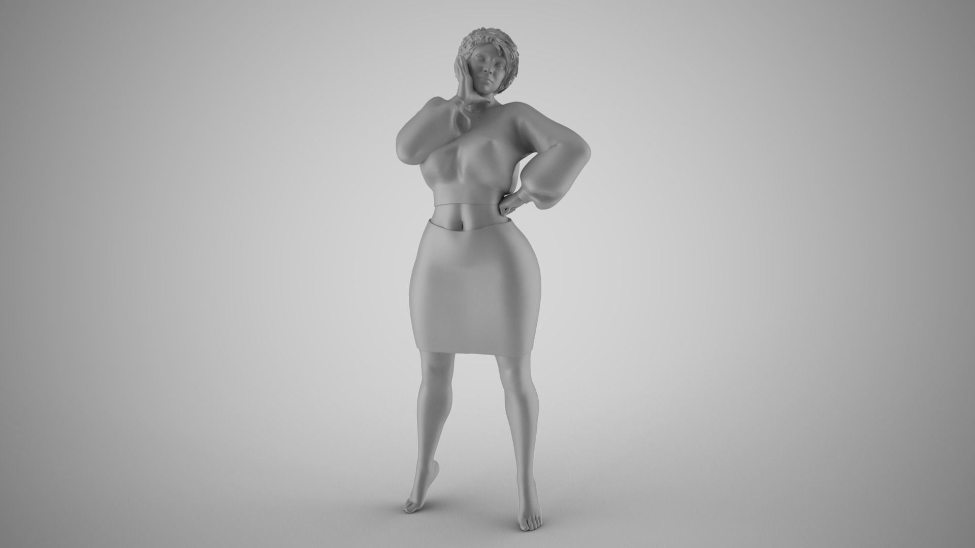 Shimmery Woman 6 3D print model_2