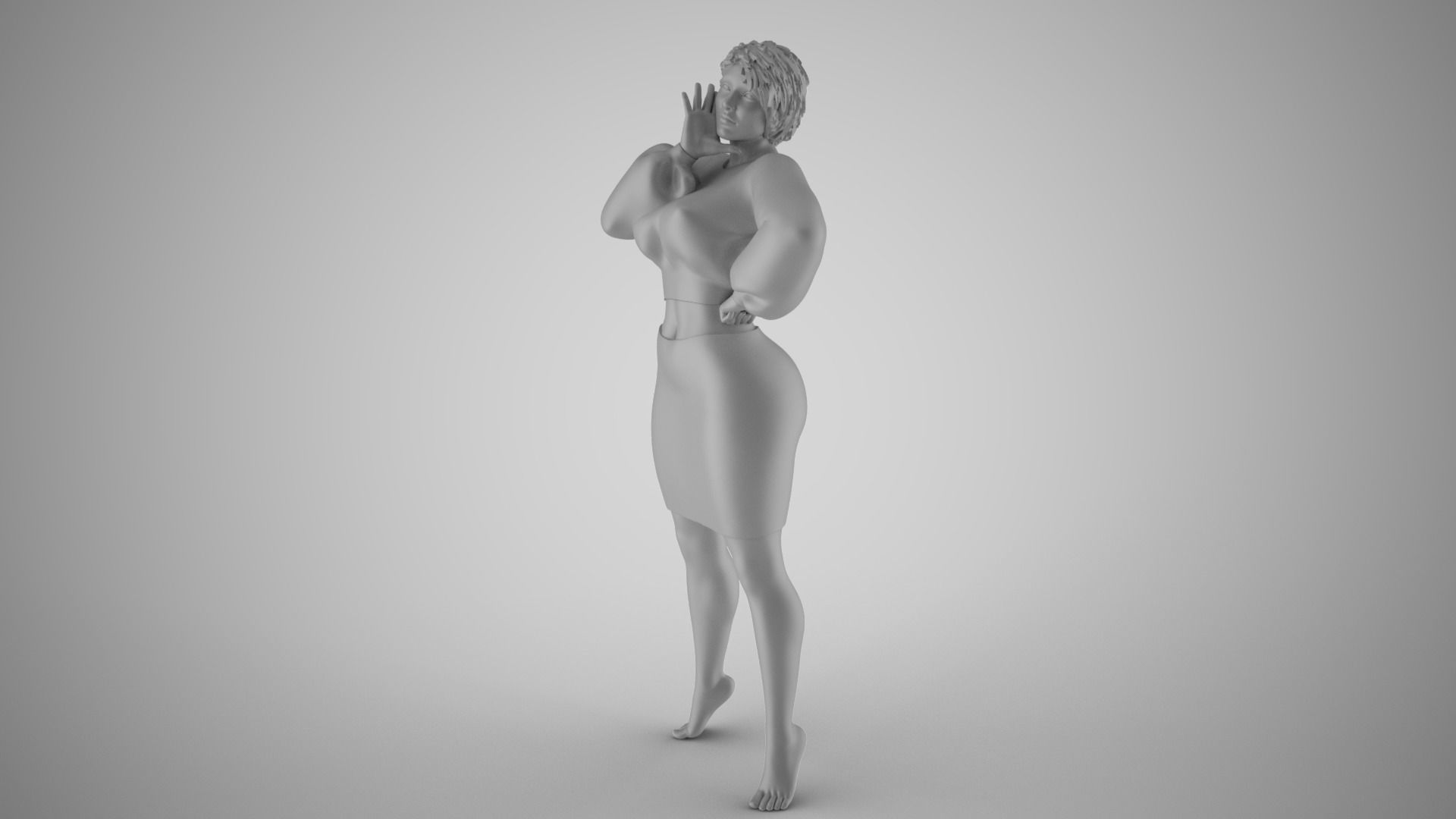 Shimmery Woman 6 3D print model_1