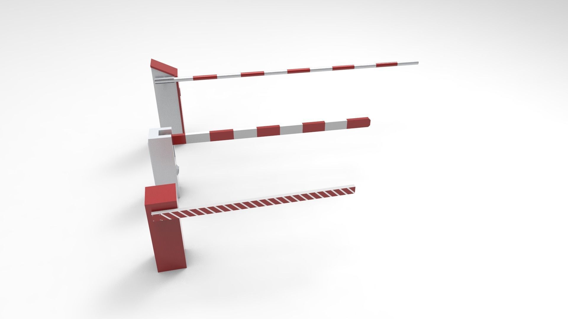 Parking Gate Low-poly 3D model_3