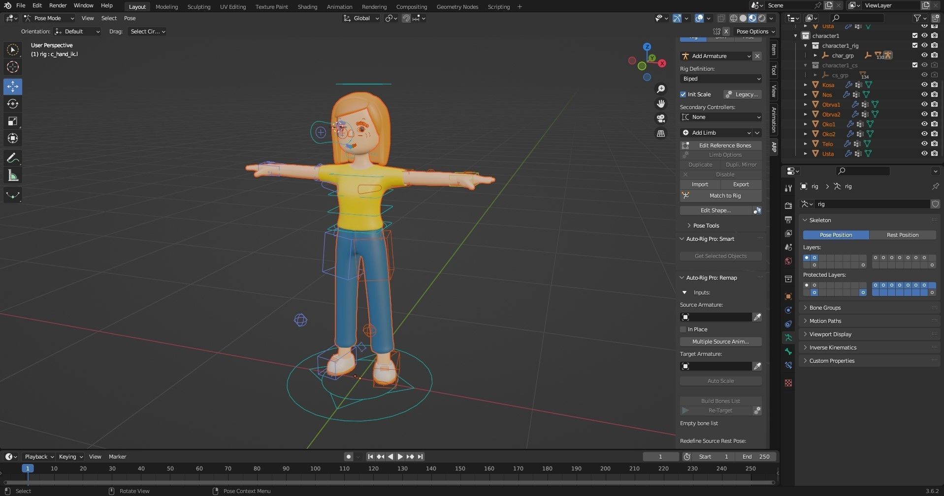 Character minimal female  3D model_3