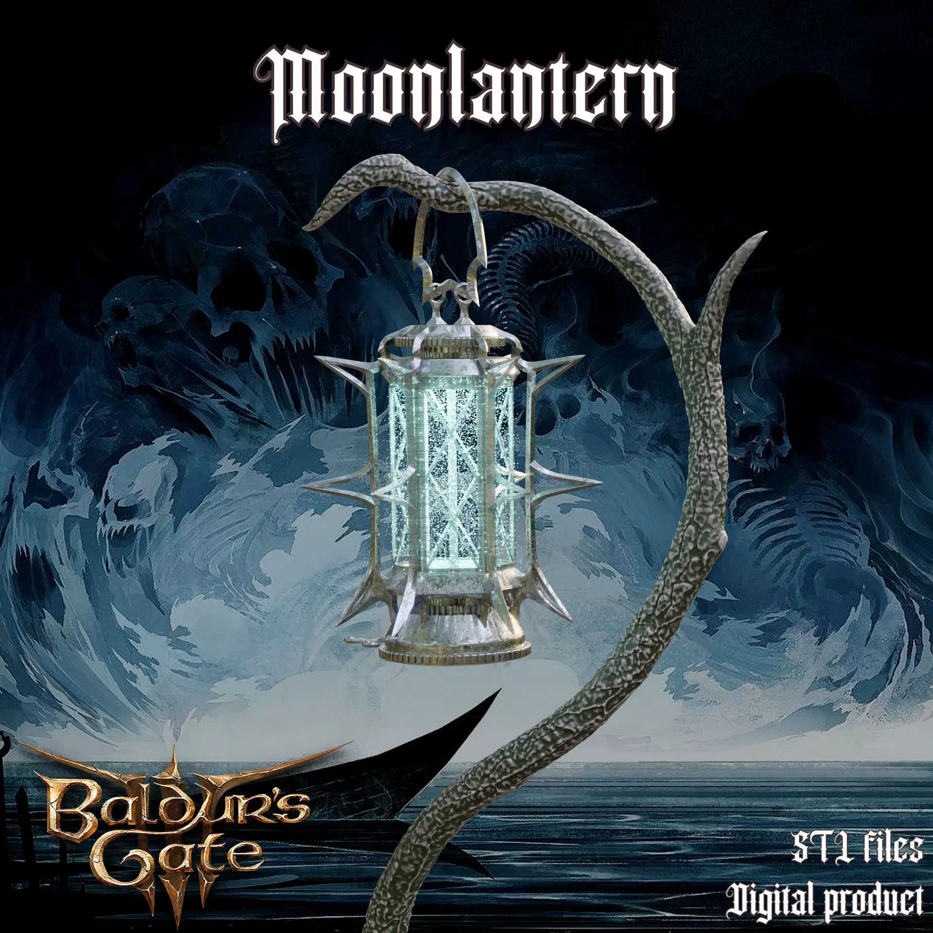 Fantasy MoonLantern Baldurs Gate 3 3D print model_0
