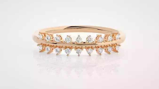 Ultra Light wt minimalist diamond ring 3dm stl renders details