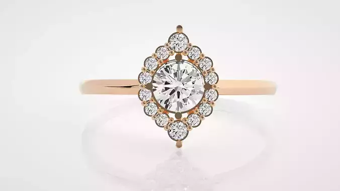 Ultra Light wt minimalist solitaire diamond ring 3dm stl renders