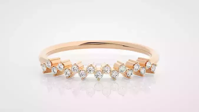 Ultra Light wt minimalist diamond ring 3dm stl renders details