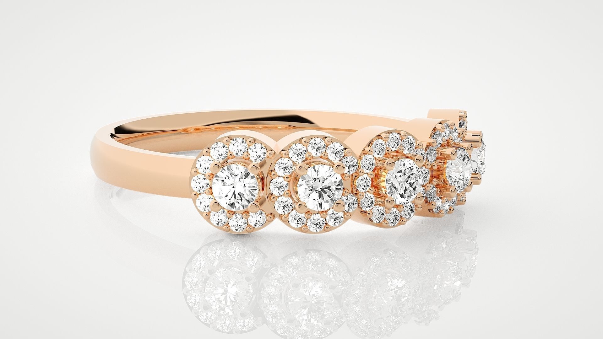 Ultra Light wt minimalist diamond solitaire ring 3dm stl renders 3D print model_2