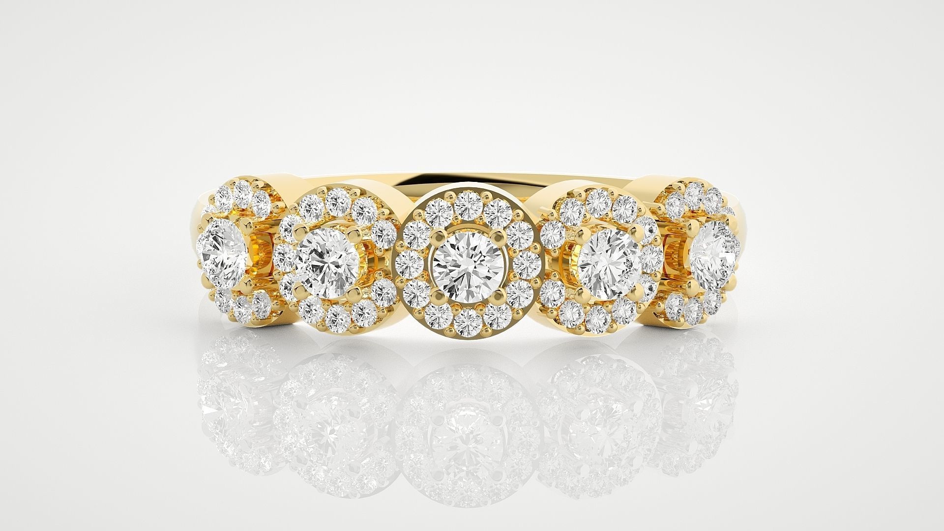 Ultra Light wt minimalist diamond solitaire ring 3dm stl renders 3D print model_7