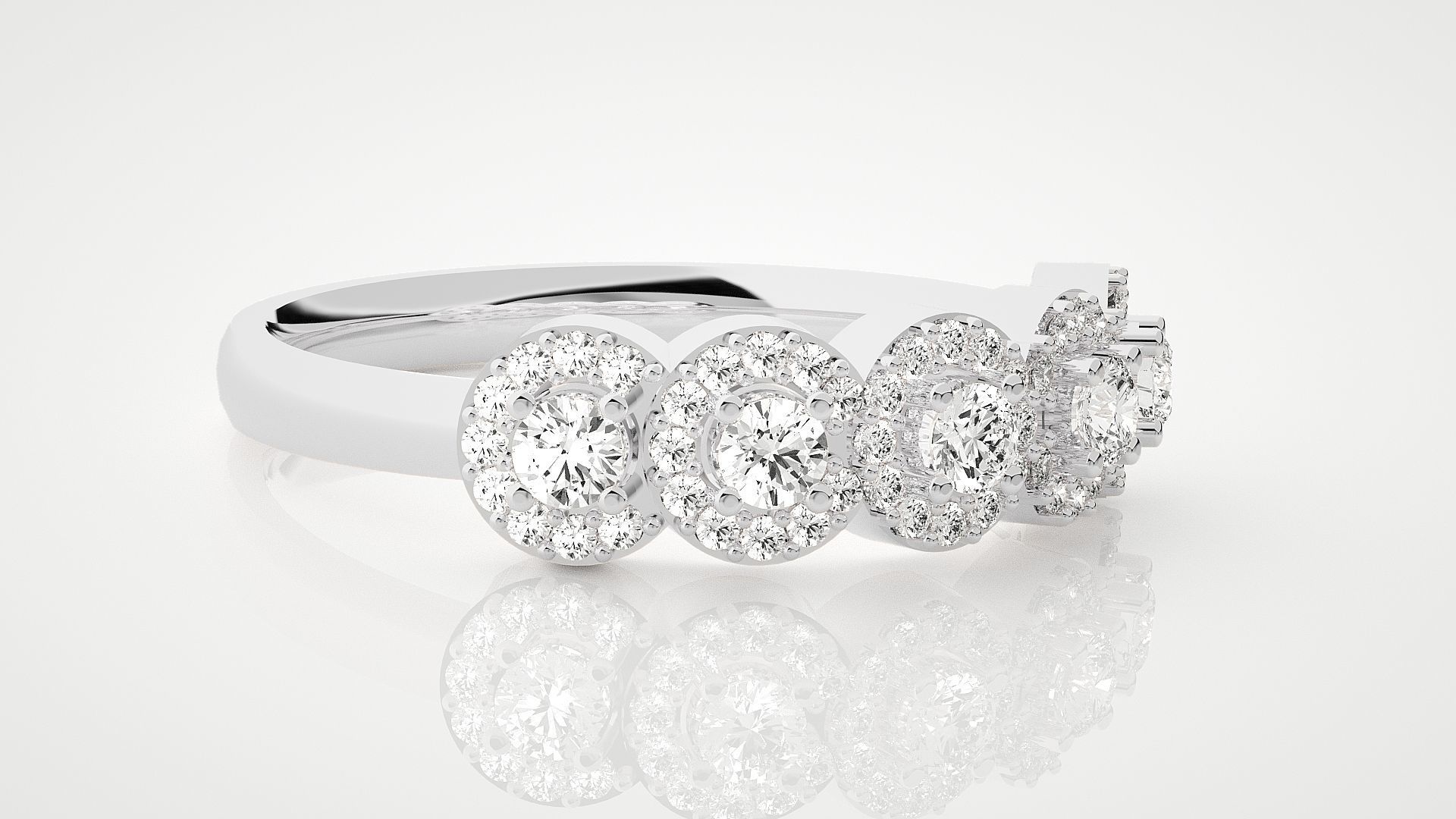 Ultra Light wt minimalist diamond solitaire ring 3dm stl renders 3D print model_5