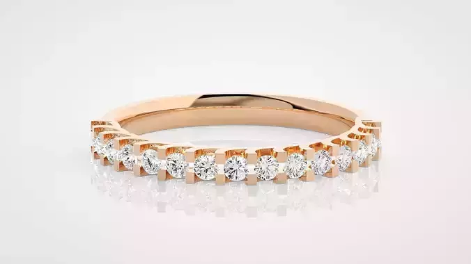 Ultra Light wt minimalist diamond eternity band ring 3dm stl