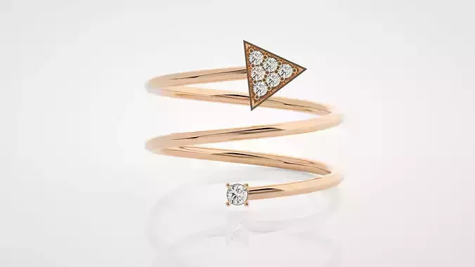 Arrow Ultra Light wt minimalist diamond ring 3dm stl renders  3D print model