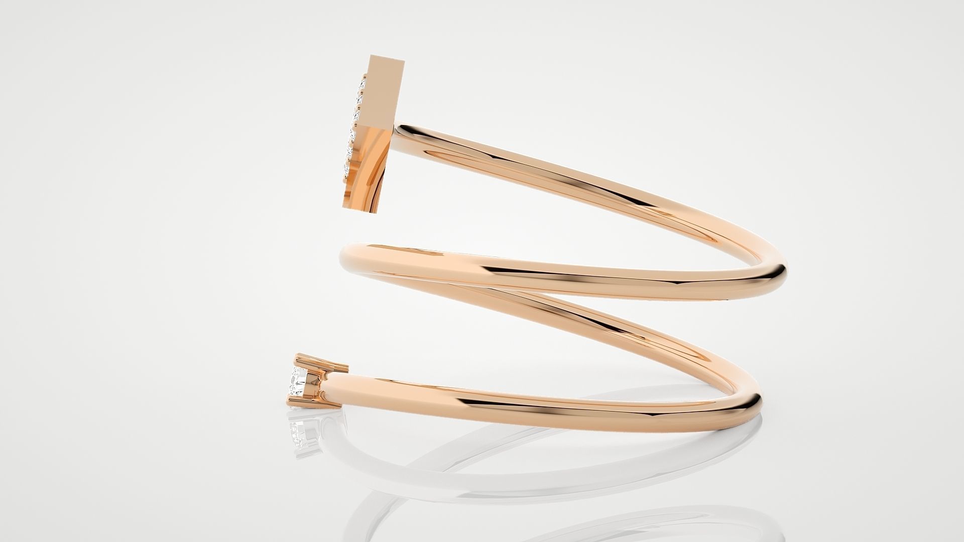 Arrow Ultra Light wt minimalist diamond ring 3dm stl renders  3D print model_3