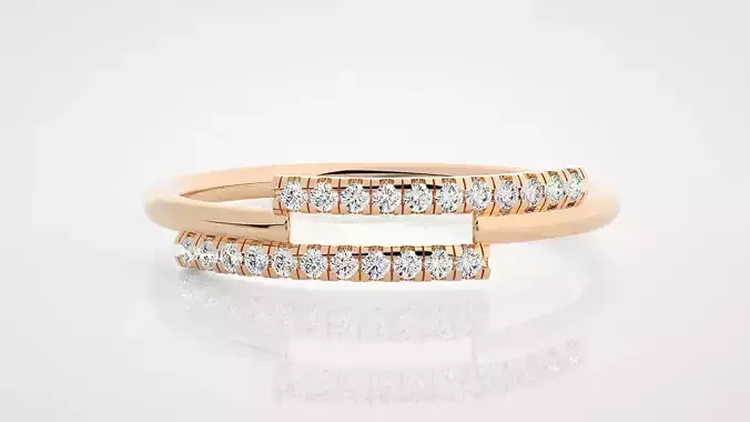 Ultra Light wt minimalist diamond band ring 3dm stl renders