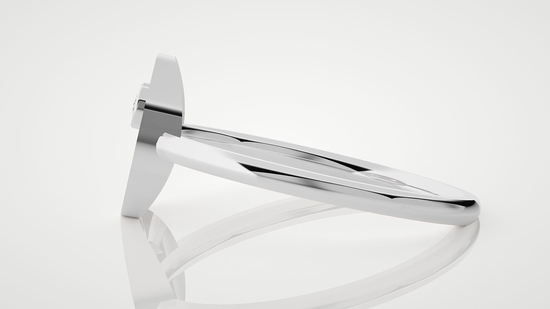 Emoji Ultra Light wt minimalist diamond ring 3dm stl renders 3D print model_6