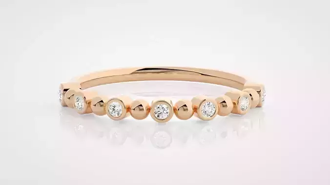 Beads Ultra Light wt minimalist diamond ring 3dm stl renders 3D print model