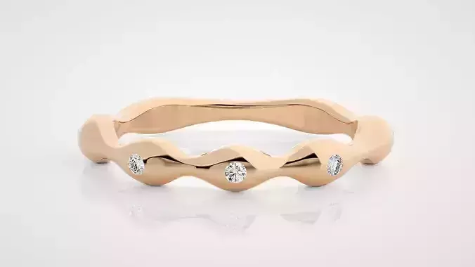 Ultra Light wt minimalist diamond ring 3dm stl renders details