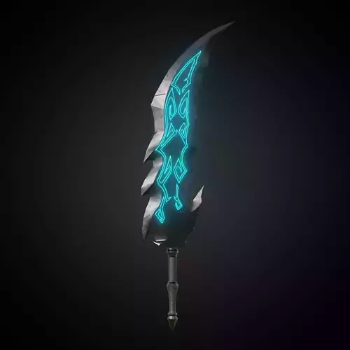 Wounded Sword Emissive Cyan