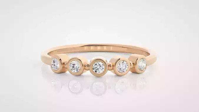 Ultra Light wt minimalist diamond ring 3dm stl renders details