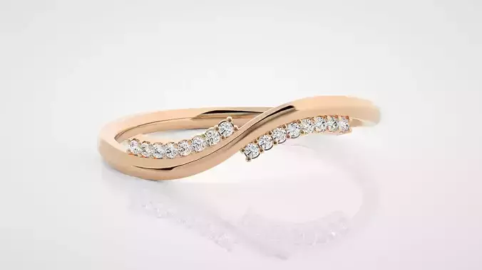 Ultra Light wt minimalist diamond ring 3dm stl renders details