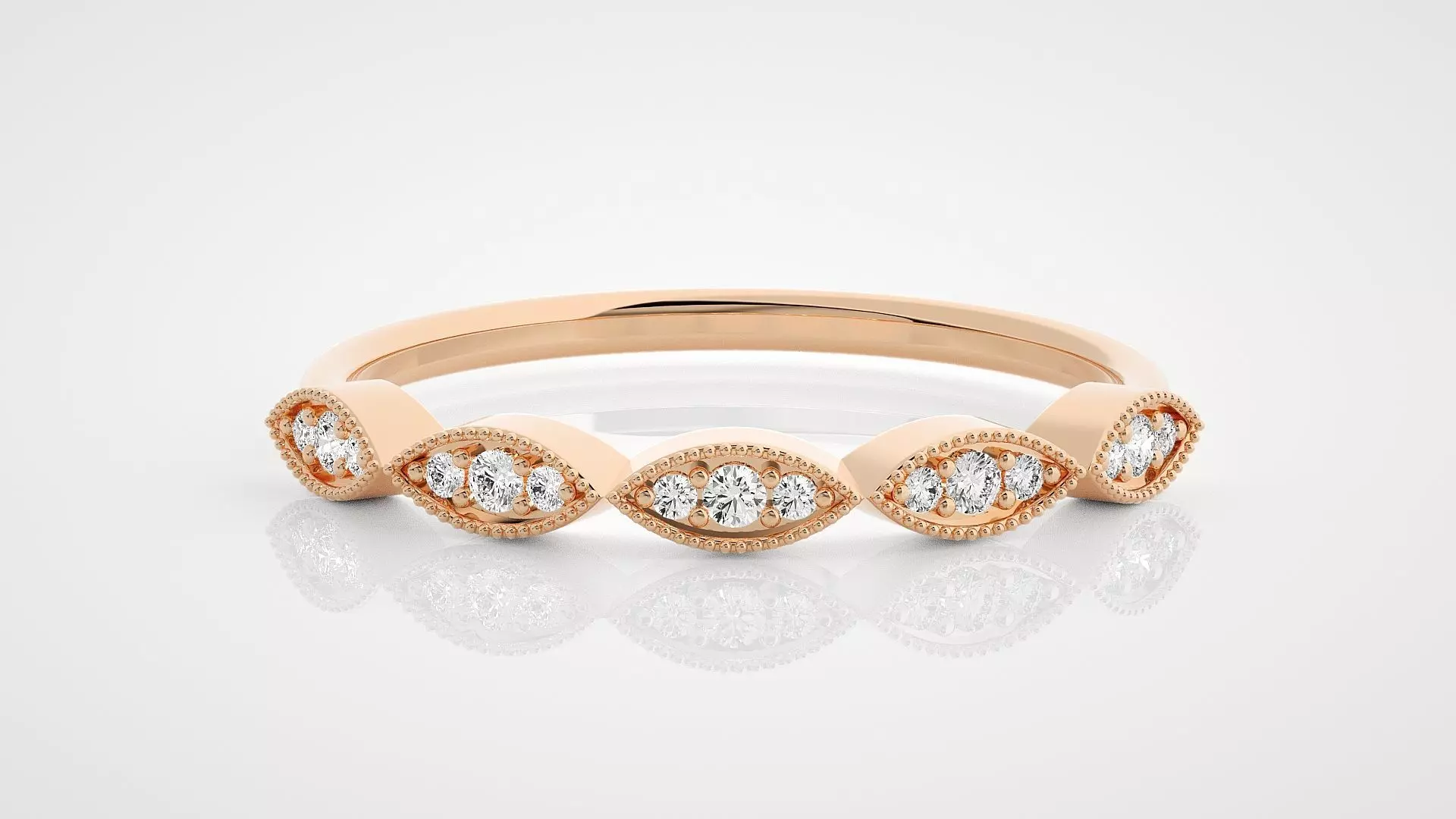 Ultra Light wt minimalist diamond ring 3dm stl renders details 3D print model_0