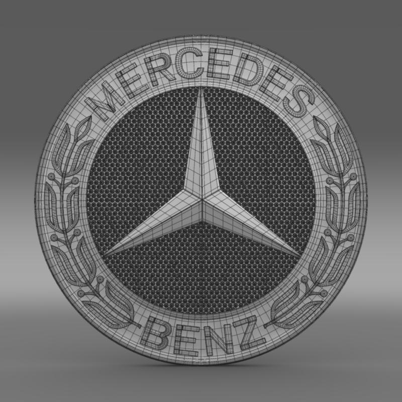 Mercedes-Benz logo 3D model_6