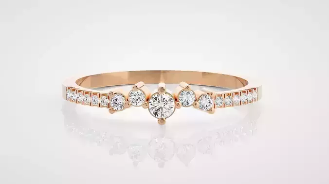 Ultra Light wt minimalist diamond ring 3dm stl renders details