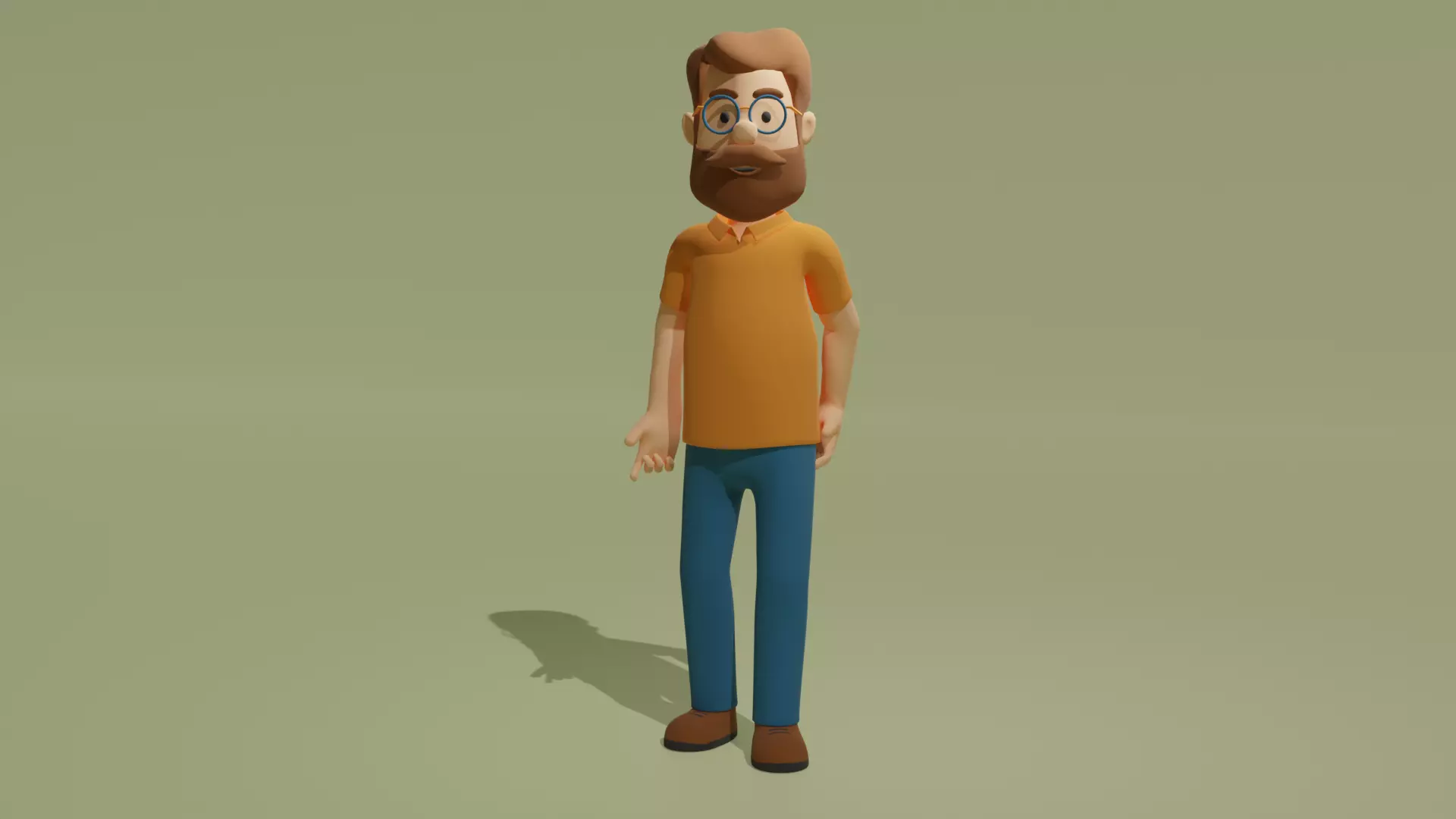 Male minimal character 3D model_0