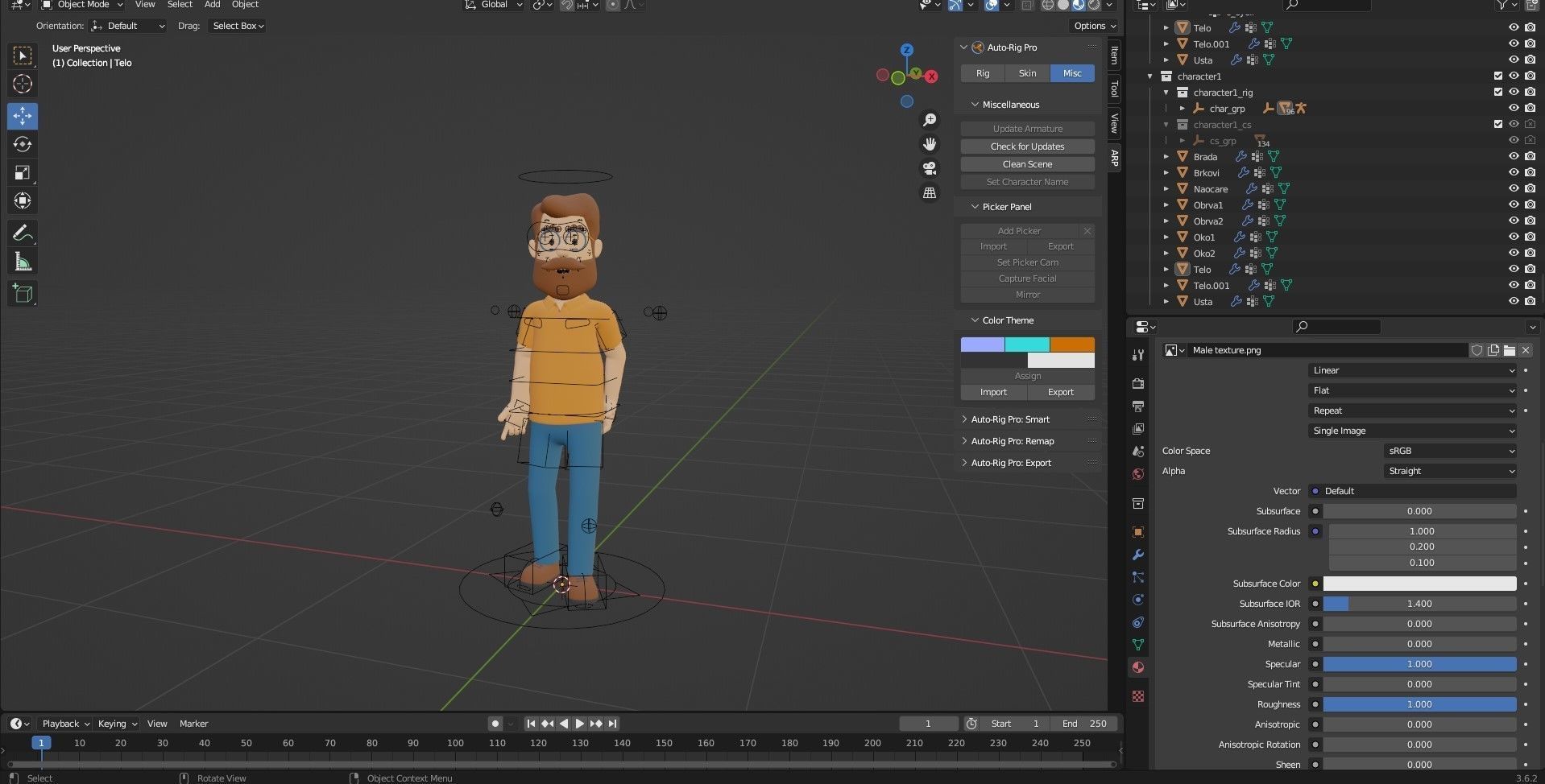 Male minimal character 3D model_1