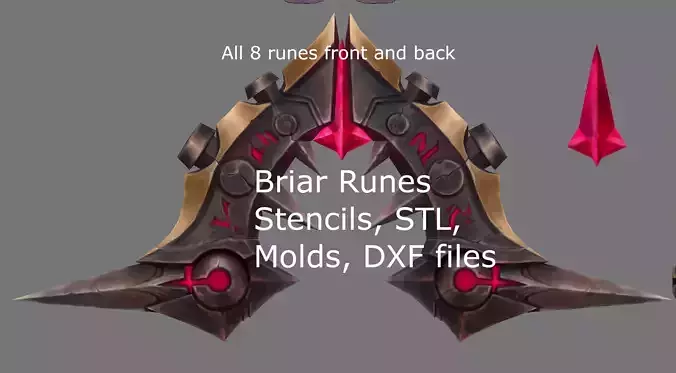 Briar Runes League of Legends 3D print model