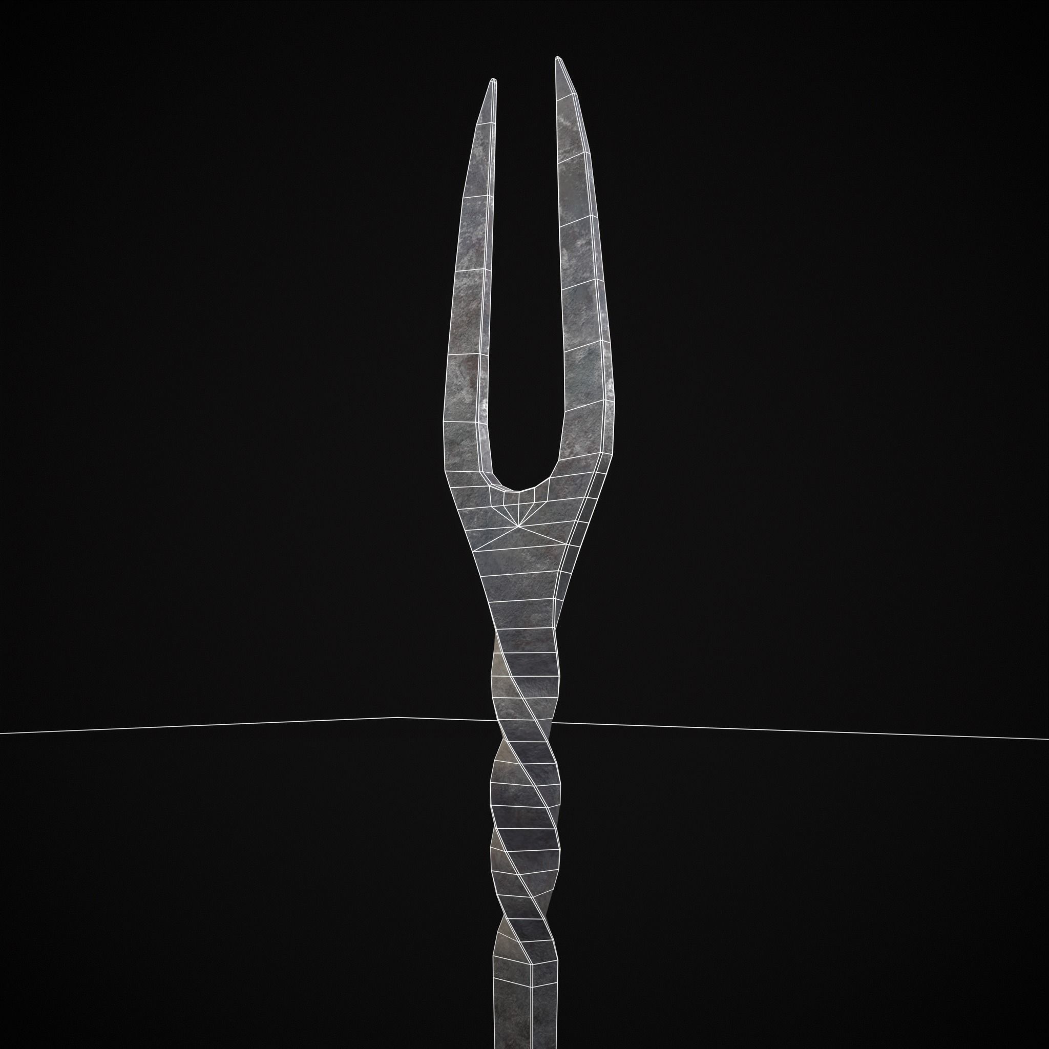 Iron Utensils Set Low-poly 3D model_14