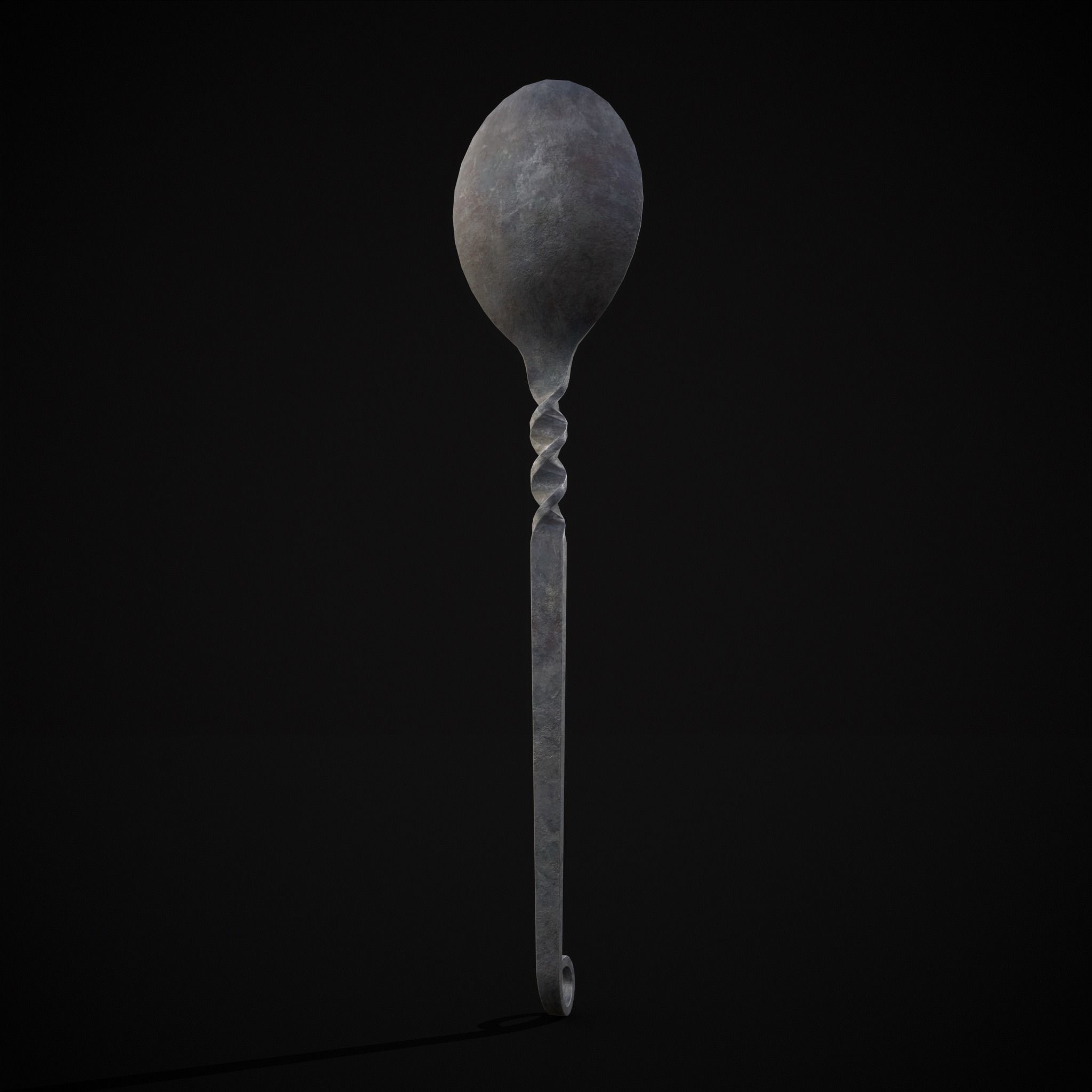 Iron Utensils Set Low-poly 3D model_9