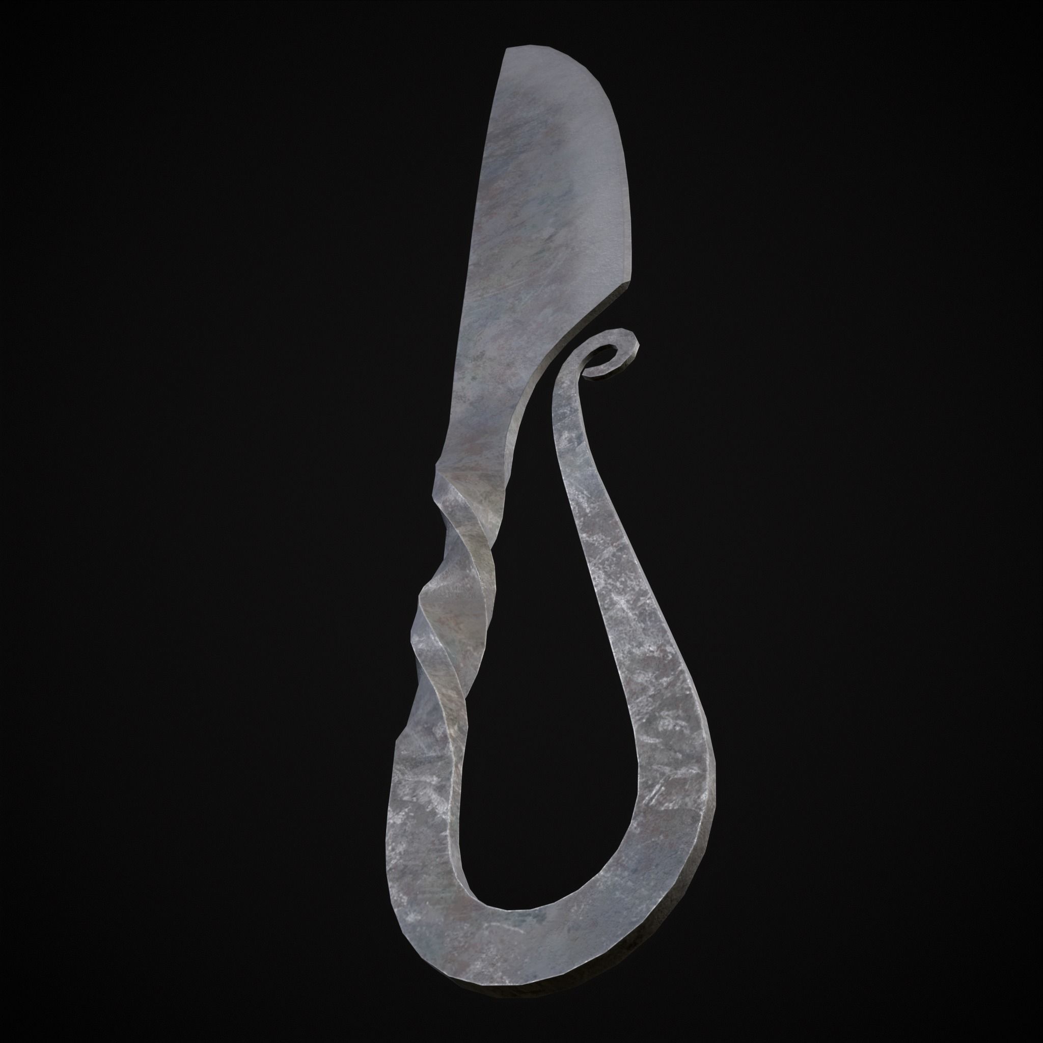Iron Utensils Set Low-poly 3D model_17