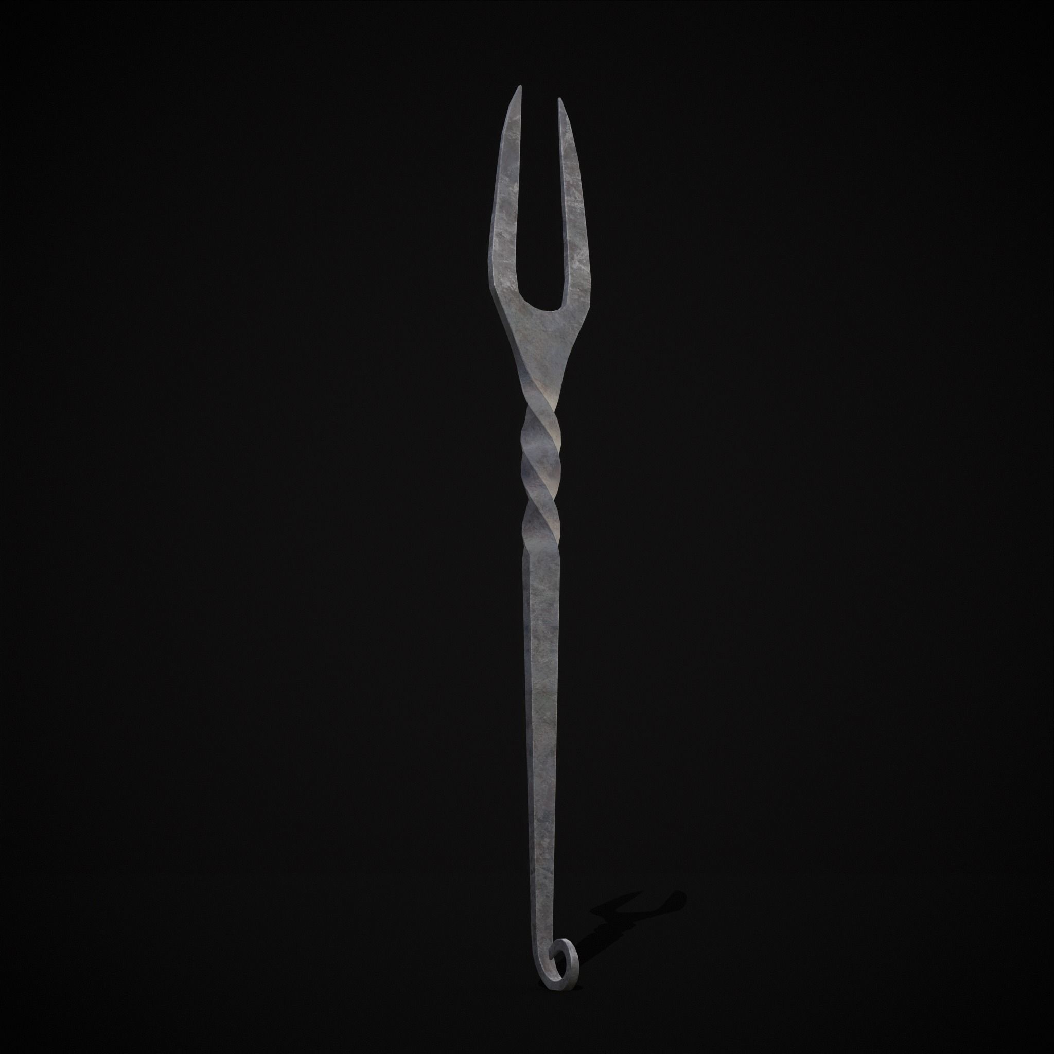 Iron Utensils Set Low-poly 3D model_11
