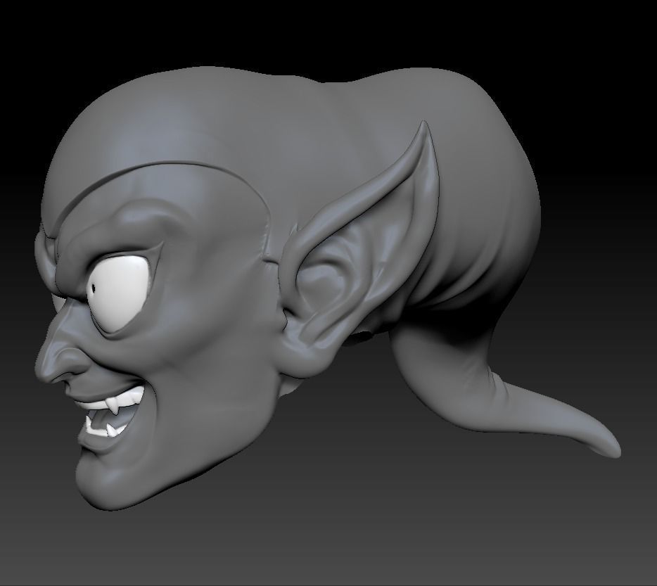 Green Goblin Animated Series head sculpt Marvel Legends  3D print model_1