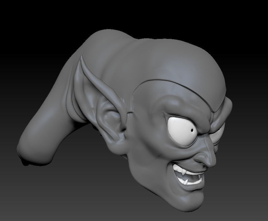 Green Goblin Animated Series head sculpt Marvel Legends  3D print model_2