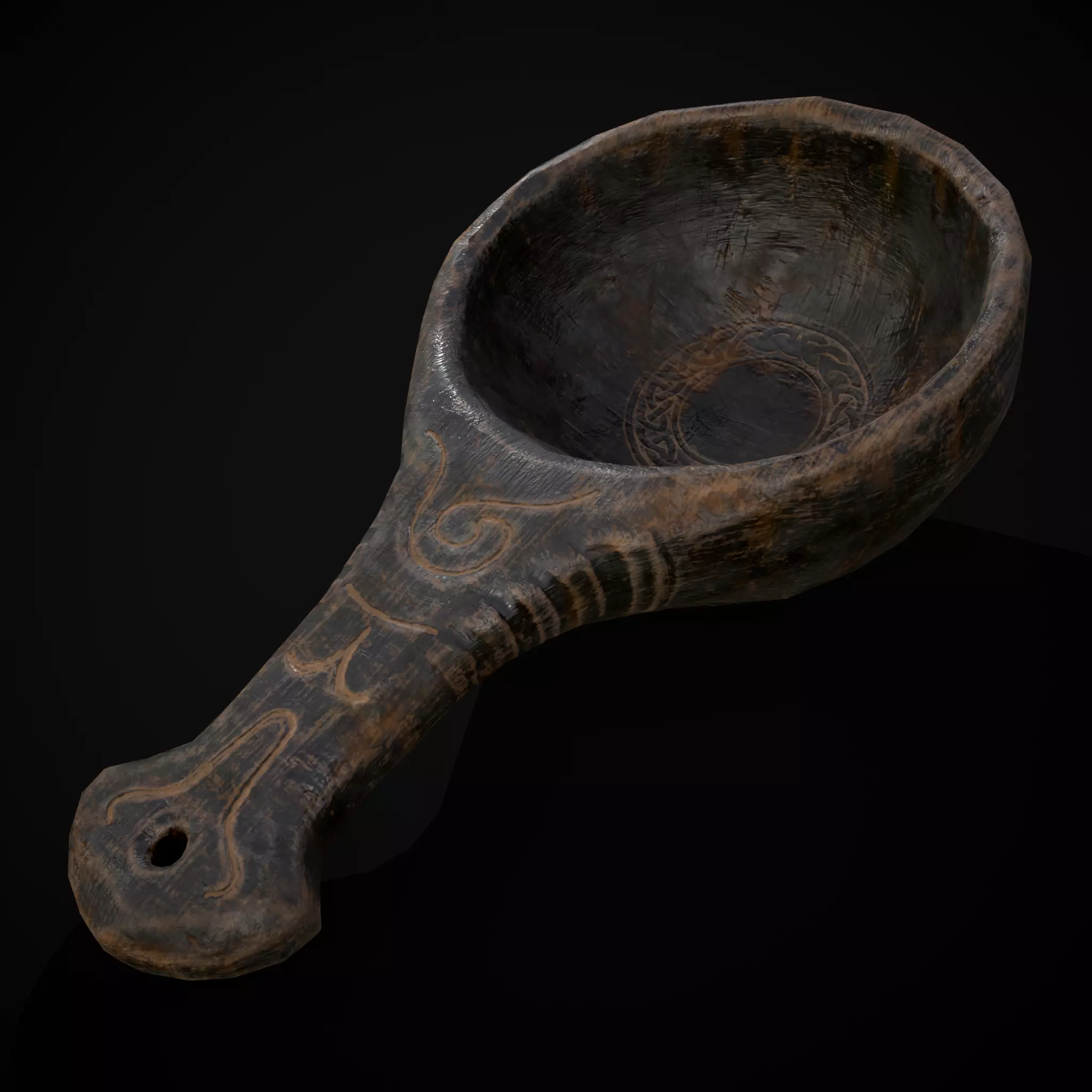 Scandinavian Bushcraft Bowl Low-poly 3D model