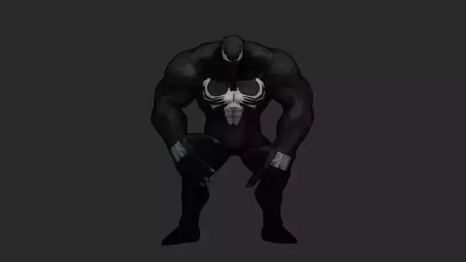 venom 3d blender model Low-poly 3D model