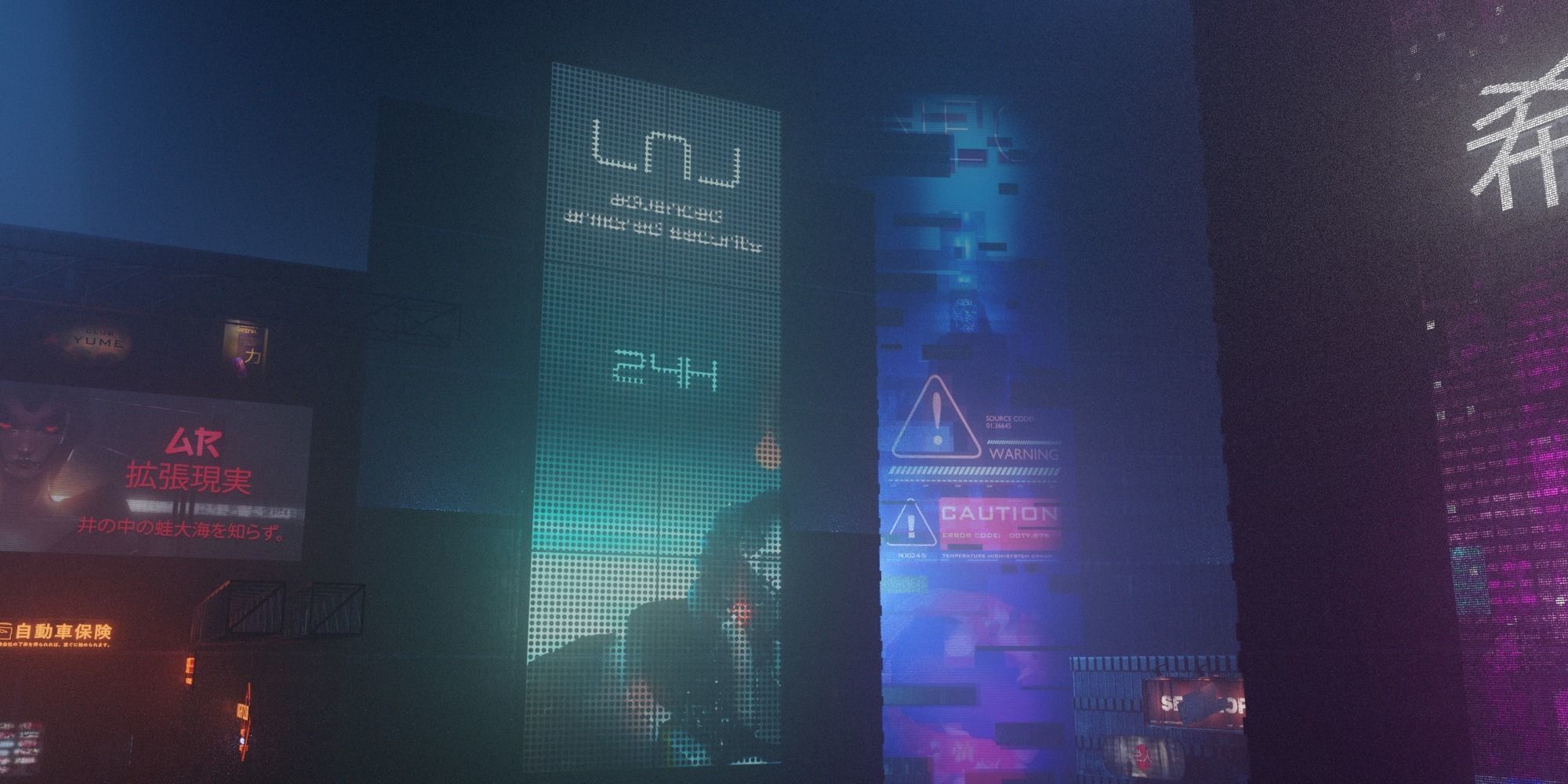Neon SciFi Cyberpunk Signs 3D model_5