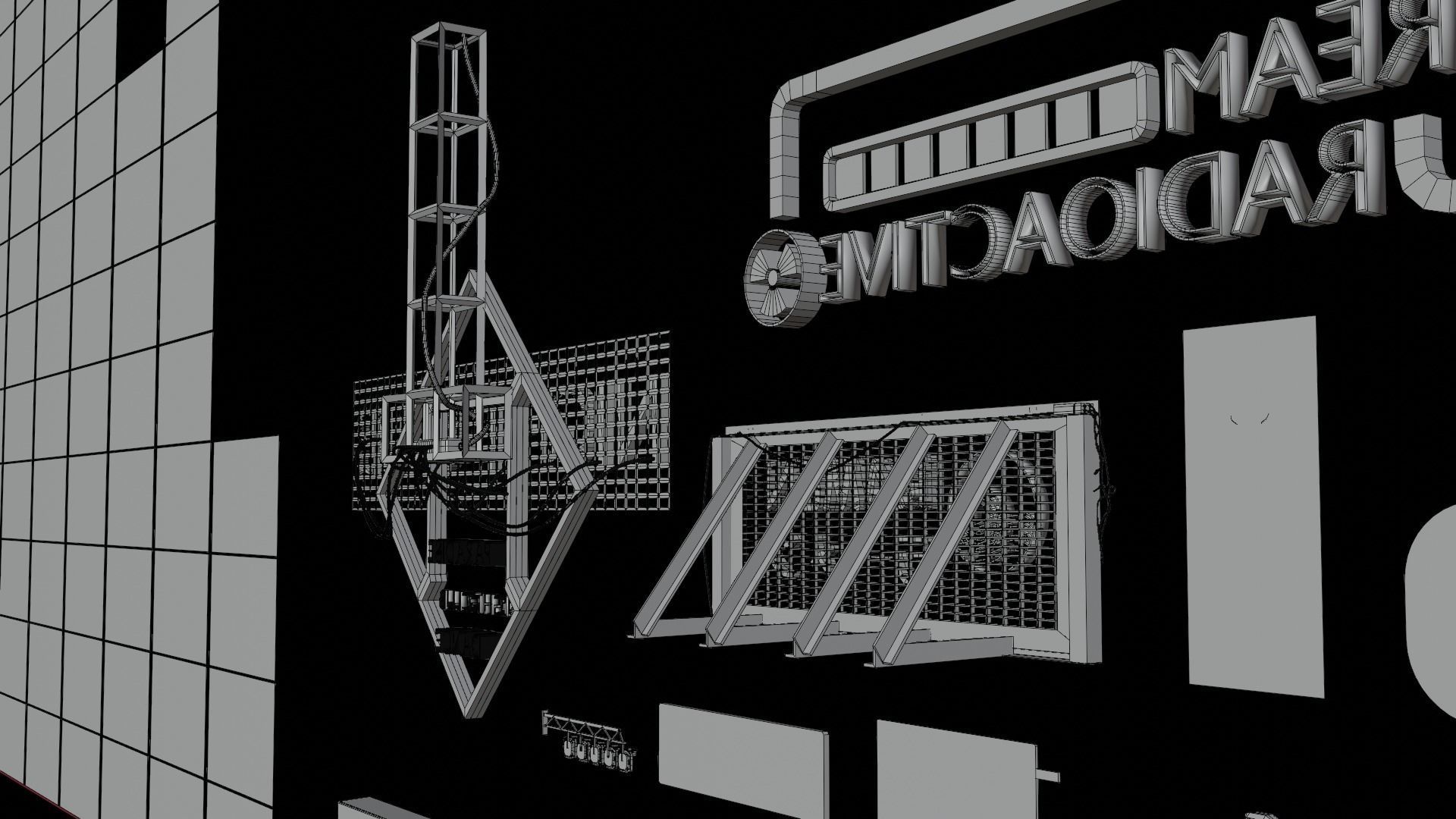 Neon SciFi Cyberpunk Signs 3D model_17