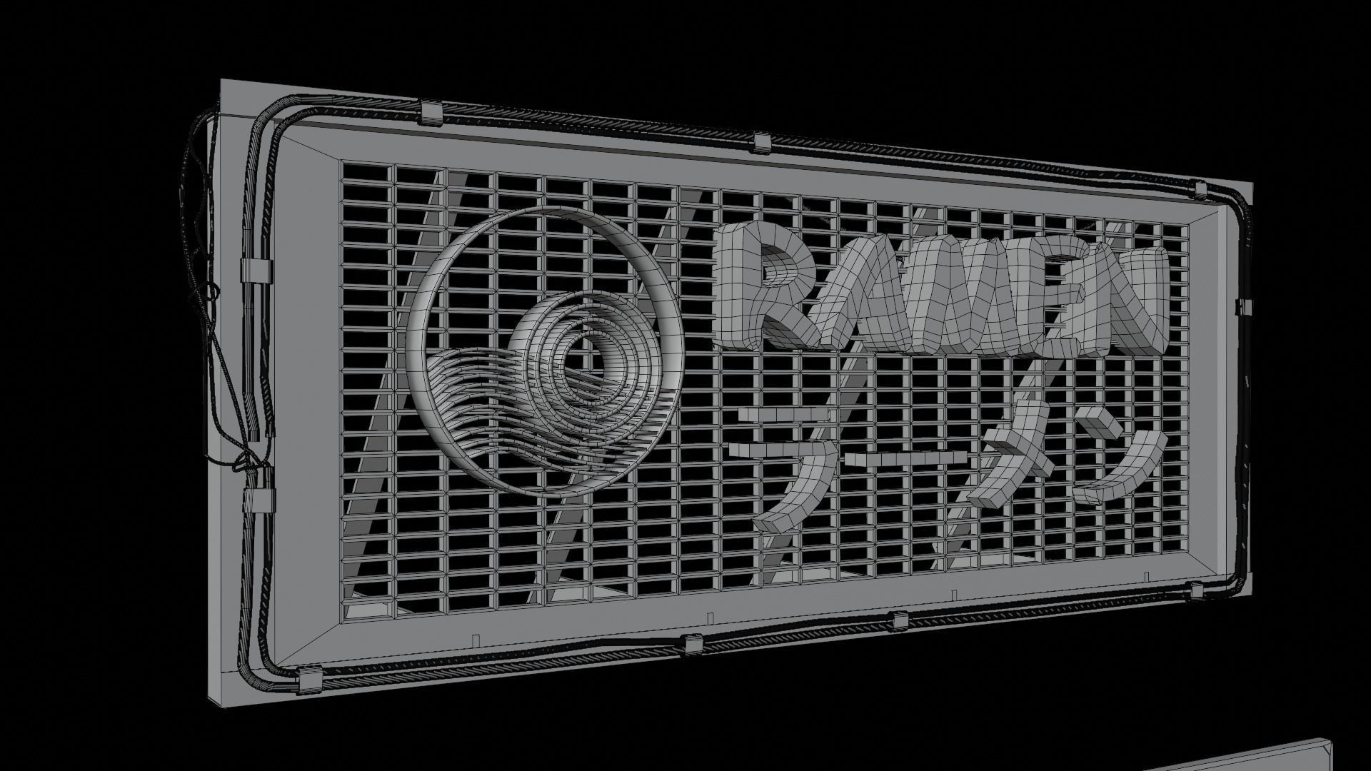 Neon SciFi Cyberpunk Signs 3D model_19